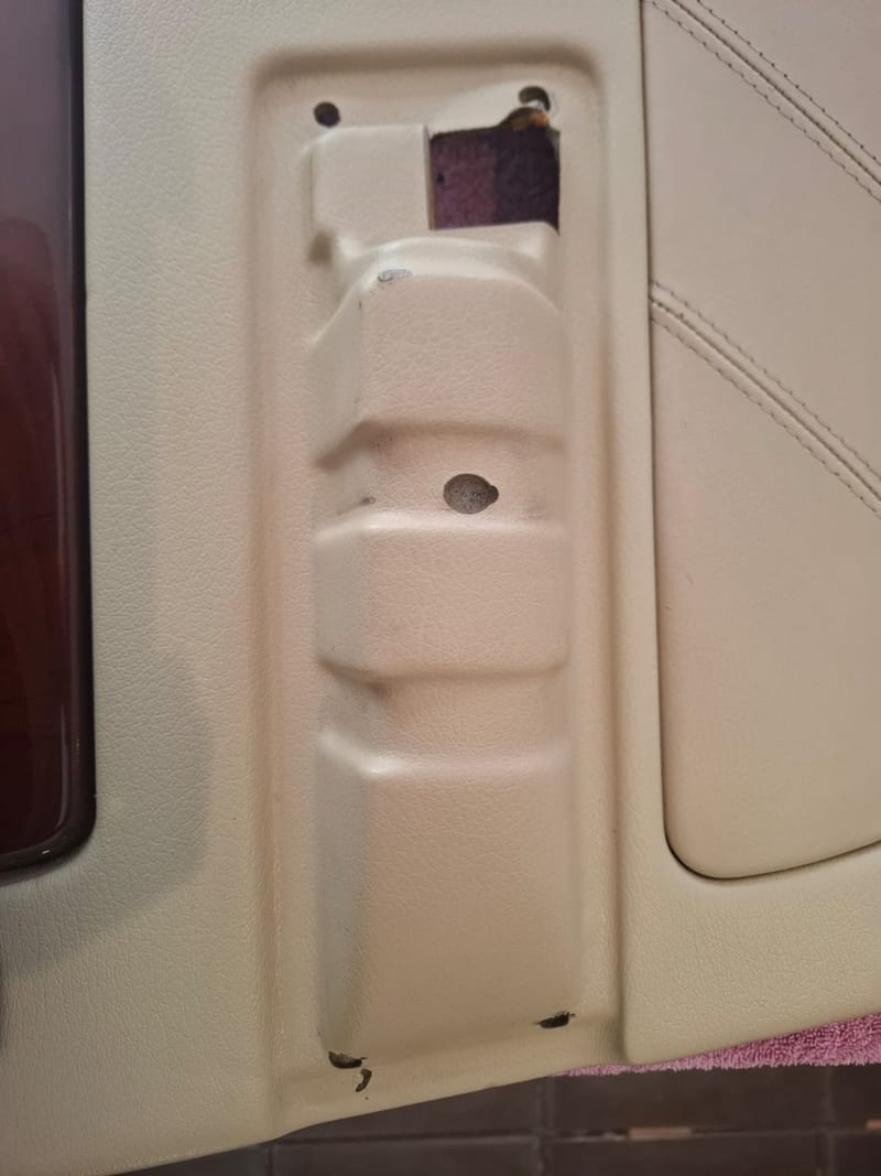 Car interior switch recess after detailing — cleaned trim, Johannesburg North